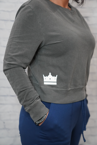 Kingdom Women's Crewneck Crop Sweatshirt